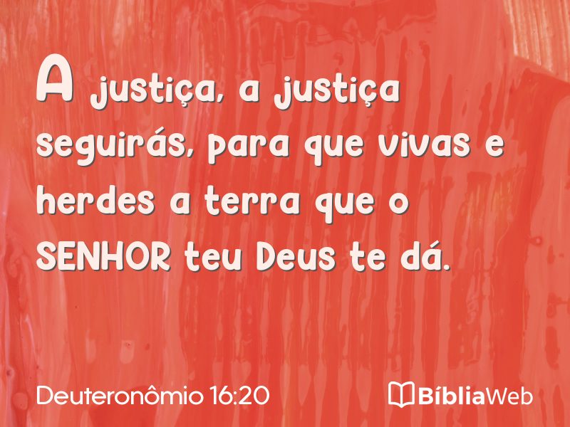 Deuteronômio 16:20 em imagem para compartilhar