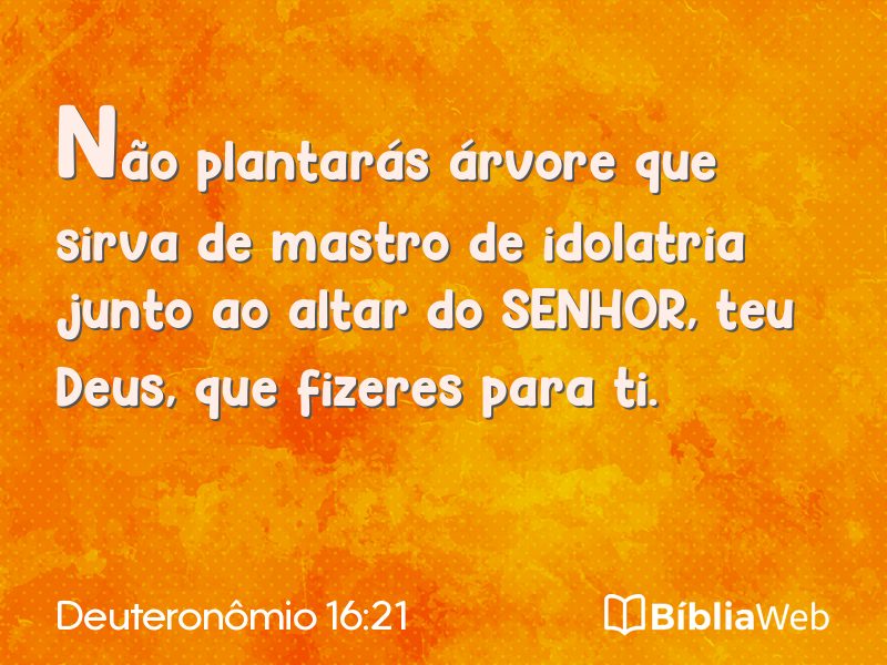 Deuteronômio 16:21 em imagem para compartilhar