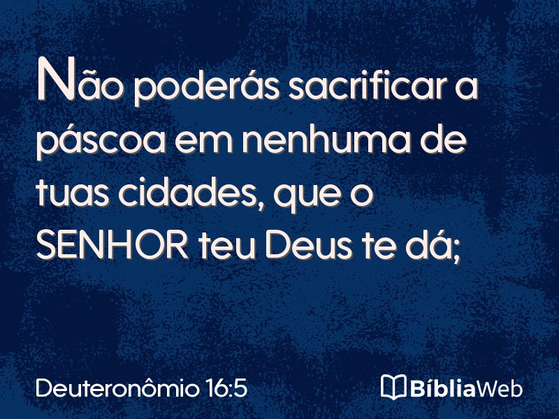 Deuteronômio 16:5 em imagem para compartilhar