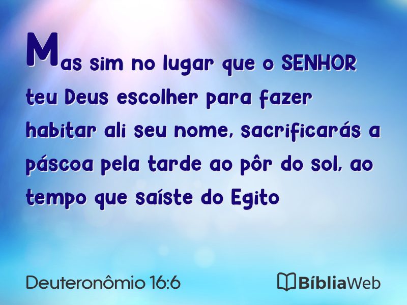 Deuteronômio 16:6 em imagem para compartilhar