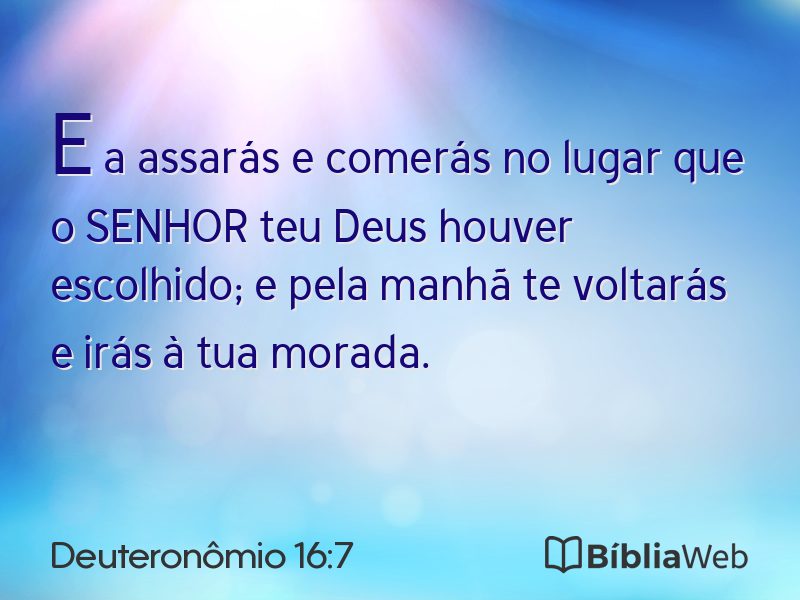 Deuteronômio 16:7 em imagem para compartilhar