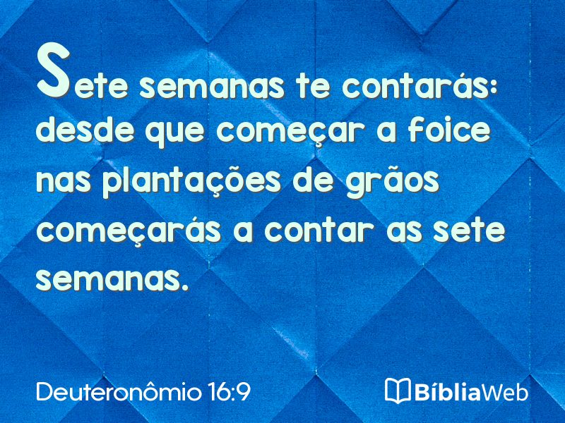 Deuteronômio 16:9 em imagem para compartilhar