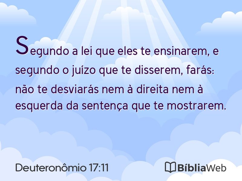 Deuteronômio 17:11 em imagem para compartilhar