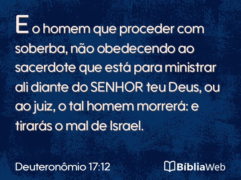 Deuteronômio 17:12 em imagem para compartilhar