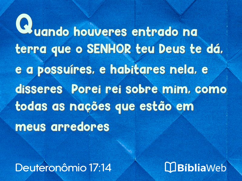 Deuteronômio 17:14 em imagem para compartilhar