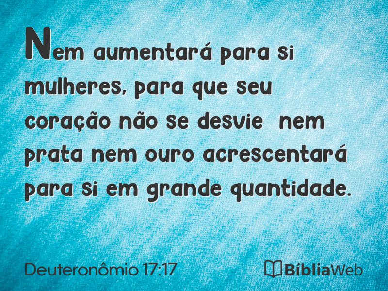 Deuteronômio 17:17 em imagem para compartilhar