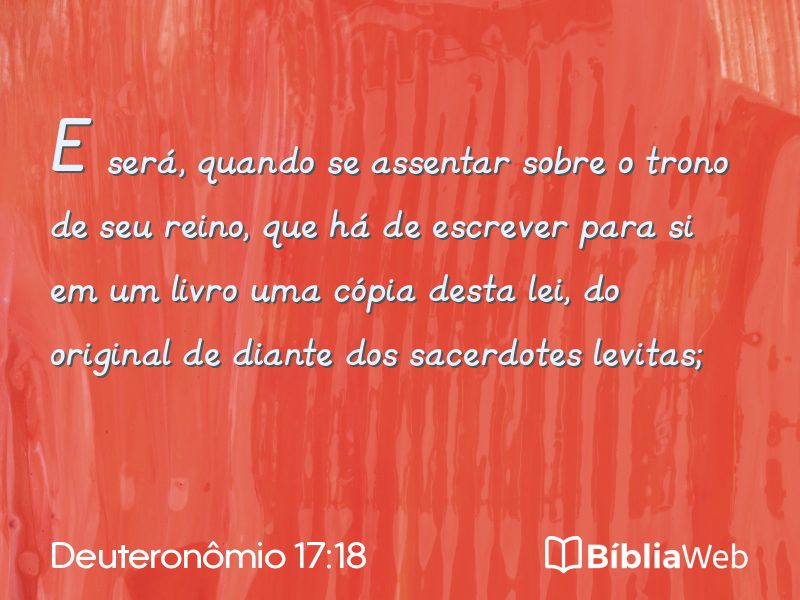 Deuteronômio 17:18 em imagem para compartilhar