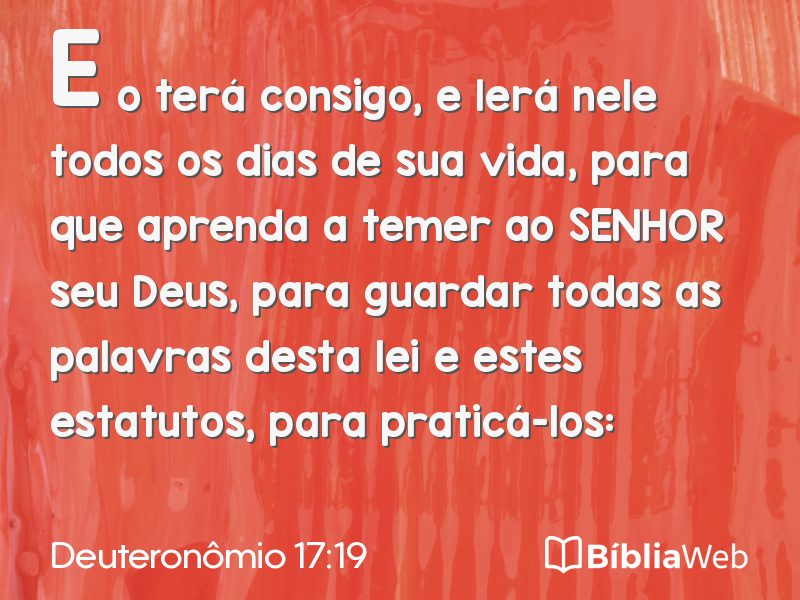 Deuteronômio 17:19 em imagem para compartilhar