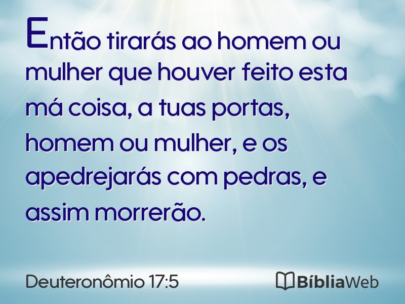 Deuteronômio 17:5 em imagem para compartilhar