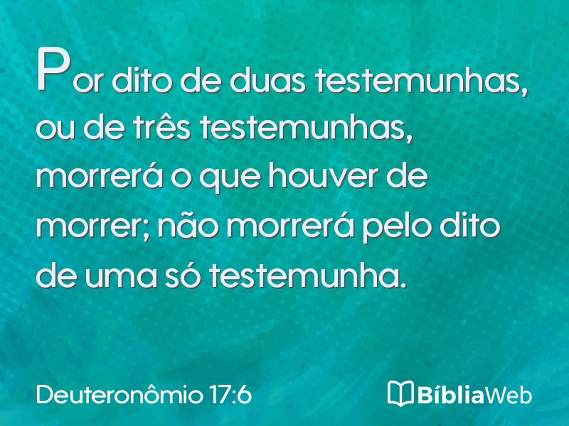 Deuteronômio 17:6 em imagem para compartilhar
