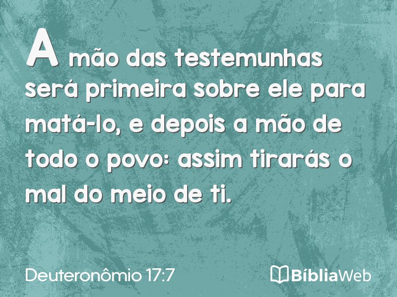 Deuteronômio 17:7 em imagem para compartilhar