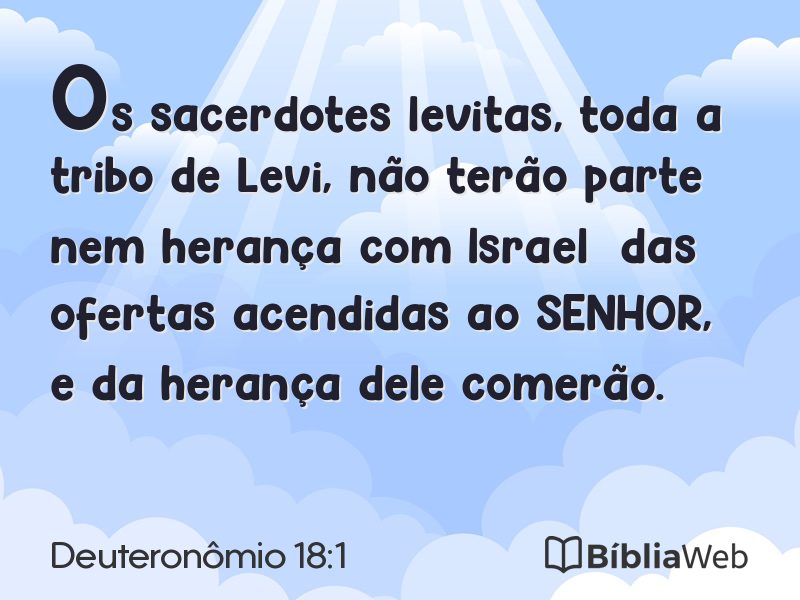 Deuteronômio 18:1 em imagem para compartilhar
