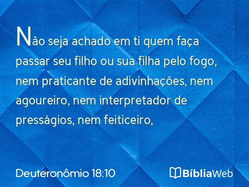 Deuteronômio 18:10 em imagem para compartilhar