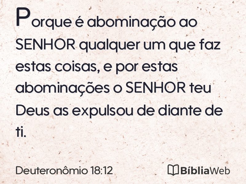 Deuteronômio 18:12 em imagem para compartilhar