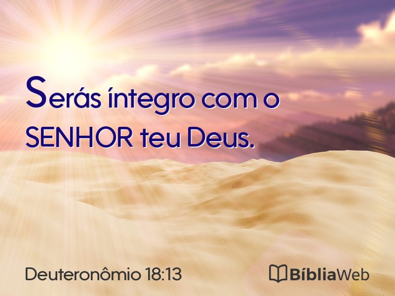 Deuteronômio 18:13 em imagem para compartilhar