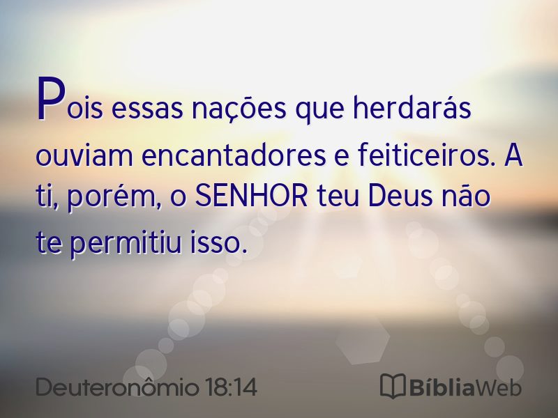 Deuteronômio 18:14 em imagem para compartilhar