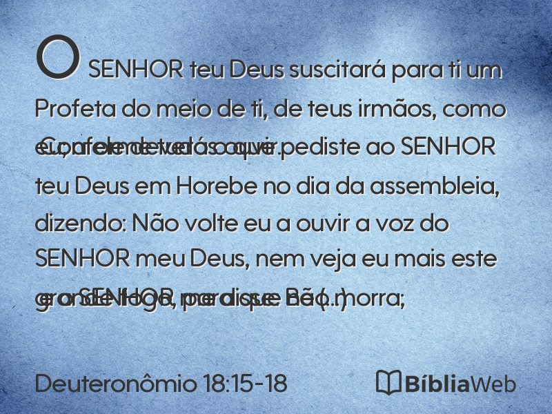 Deuteronômio 18:15-18 em imagem para compartilhar
