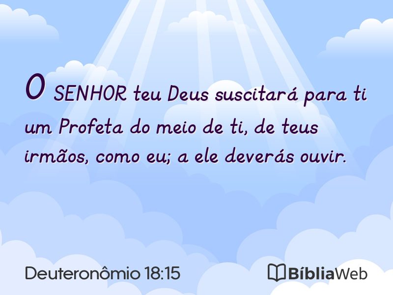 Deuteronômio 18:15 em imagem para compartilhar