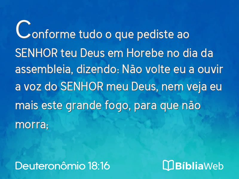 Deuteronômio 18:16 em imagem para compartilhar