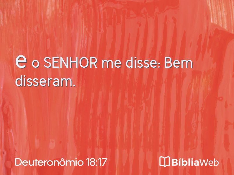 Deuteronômio 18:17 em imagem para compartilhar