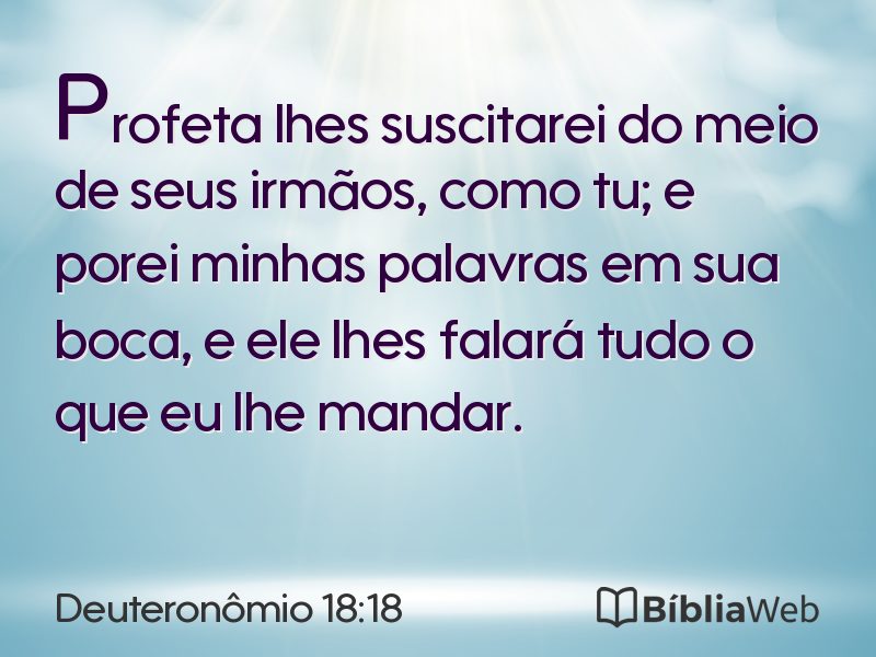 Deuteronômio 18:18 em imagem para compartilhar