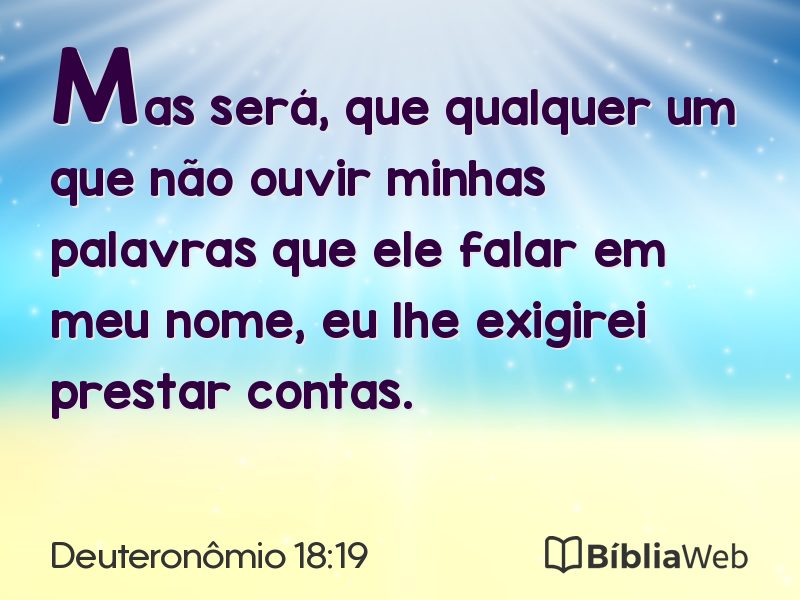 Deuteronômio 18:19 em imagem para compartilhar
