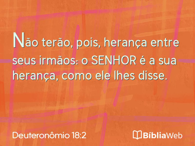 Deuteronômio 18:2 em imagem para compartilhar