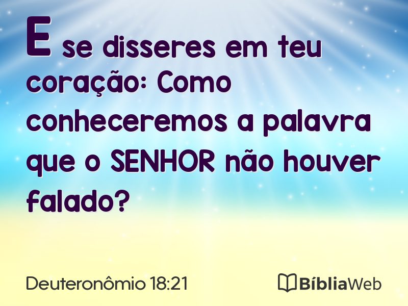 Deuteronômio 18:21 em imagem para compartilhar