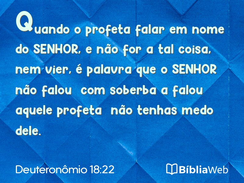 Deuteronômio 18:22 em imagem para compartilhar