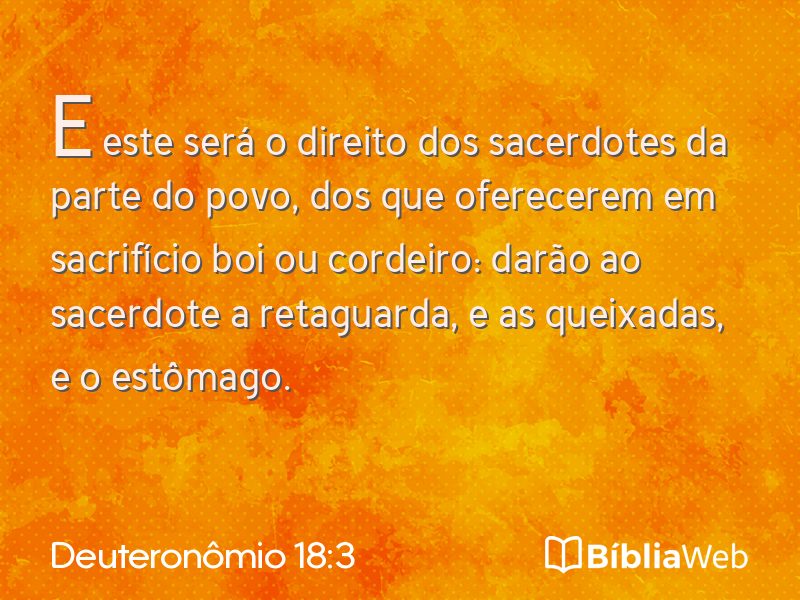 Deuteronômio 18:3 em imagem para compartilhar