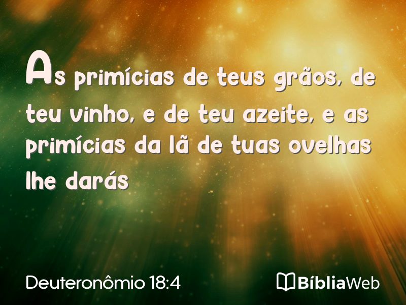 Deuteronômio 18:4 em imagem para compartilhar