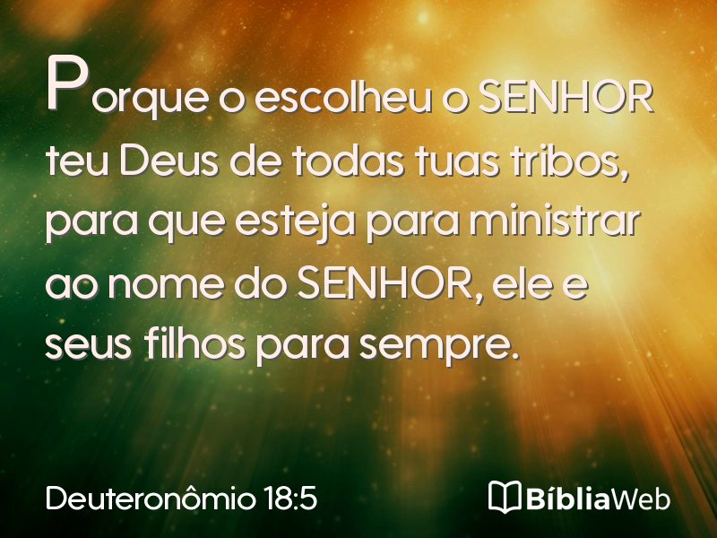 Deuteronômio 18:5 em imagem para compartilhar
