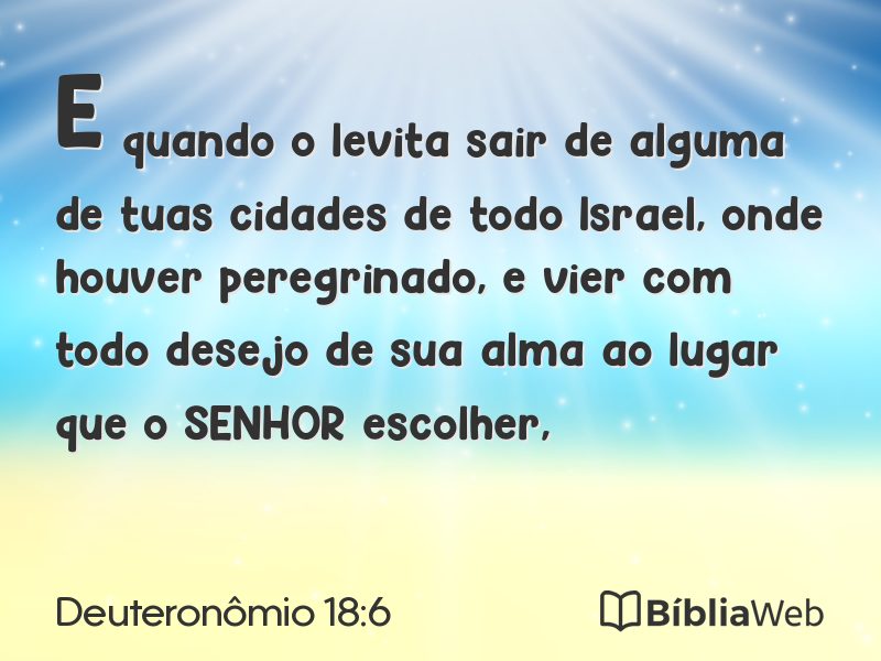 Deuteronômio 18:6 em imagem para compartilhar