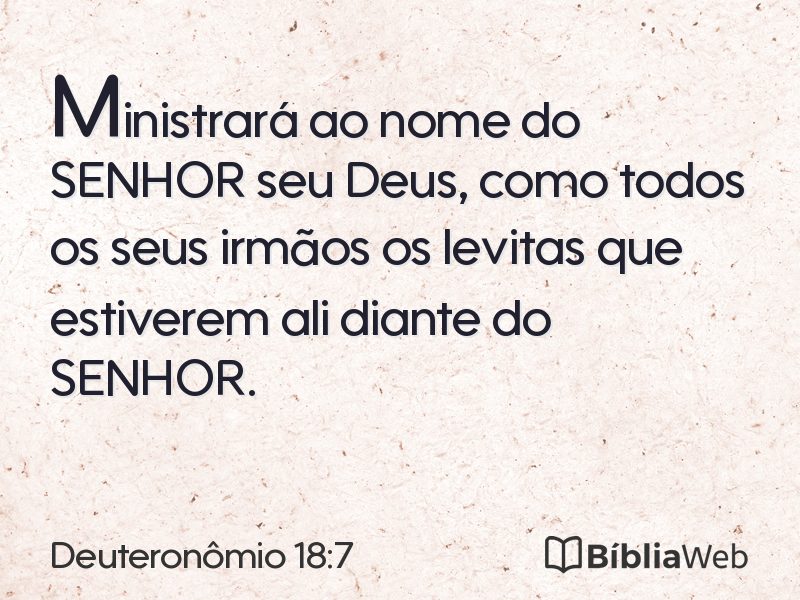 Deuteronômio 18:7 em imagem para compartilhar