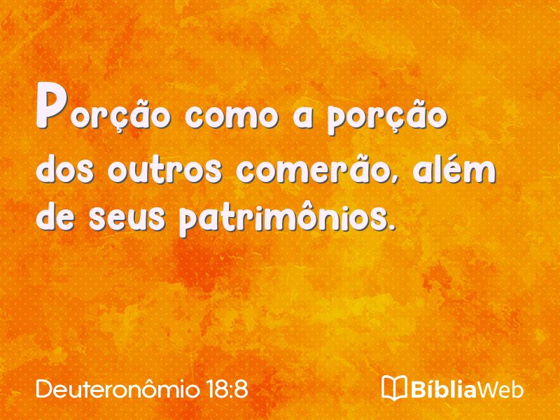 Deuteronômio 18:8 em imagem para compartilhar