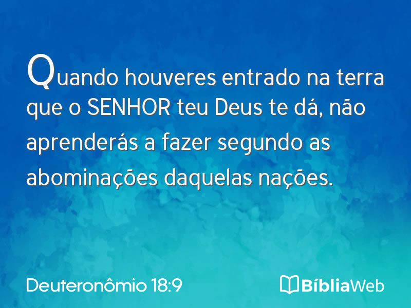 Deuteronômio 18:9 em imagem para compartilhar