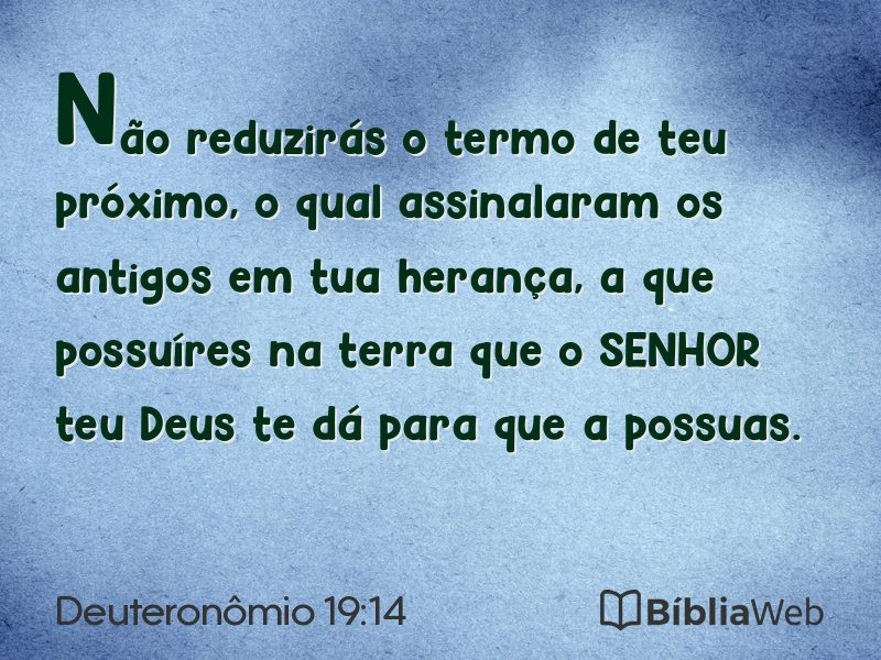 Deuteronômio 19:14 em imagem para compartilhar