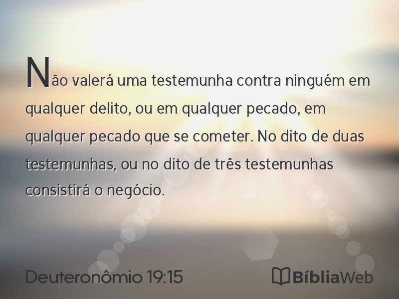 Deuteronômio 19:15 em imagem para compartilhar