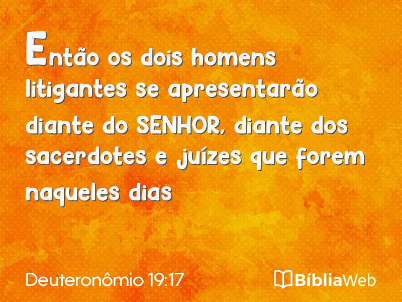 Deuteronômio 19:17 em imagem para compartilhar