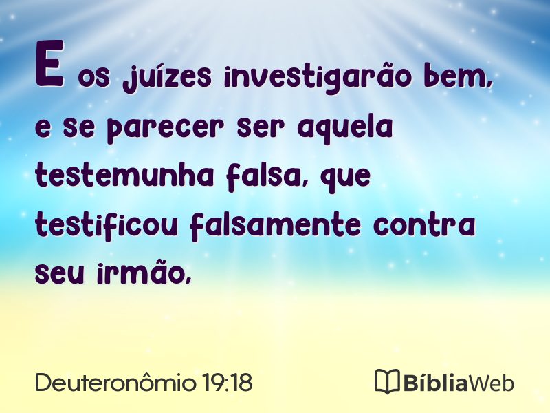 Deuteronômio 19:18 em imagem para compartilhar