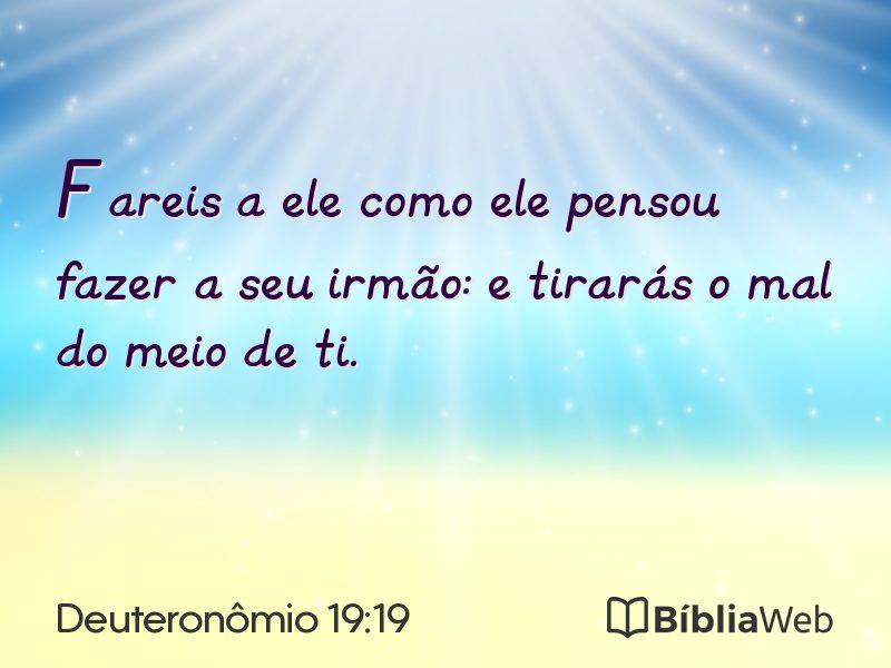 Deuteronômio 19:19 em imagem para compartilhar