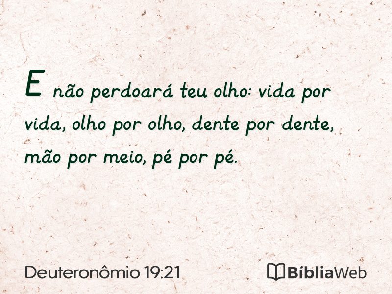 Deuteronômio 19:21 em imagem para compartilhar