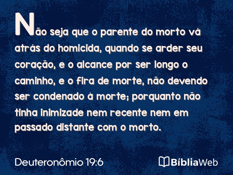 Deuteronômio 19:6 em imagem para compartilhar