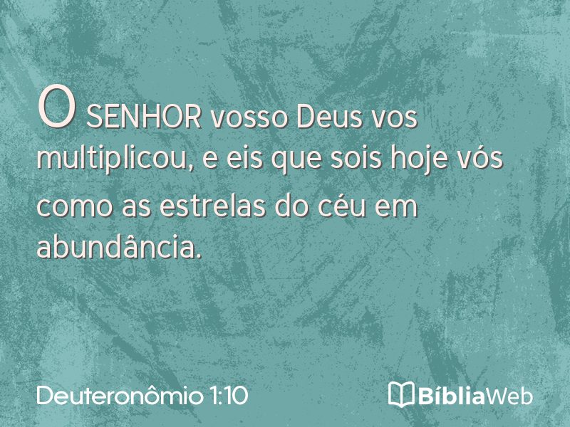 Deuteronômio 1:10 em imagem para compartilhar