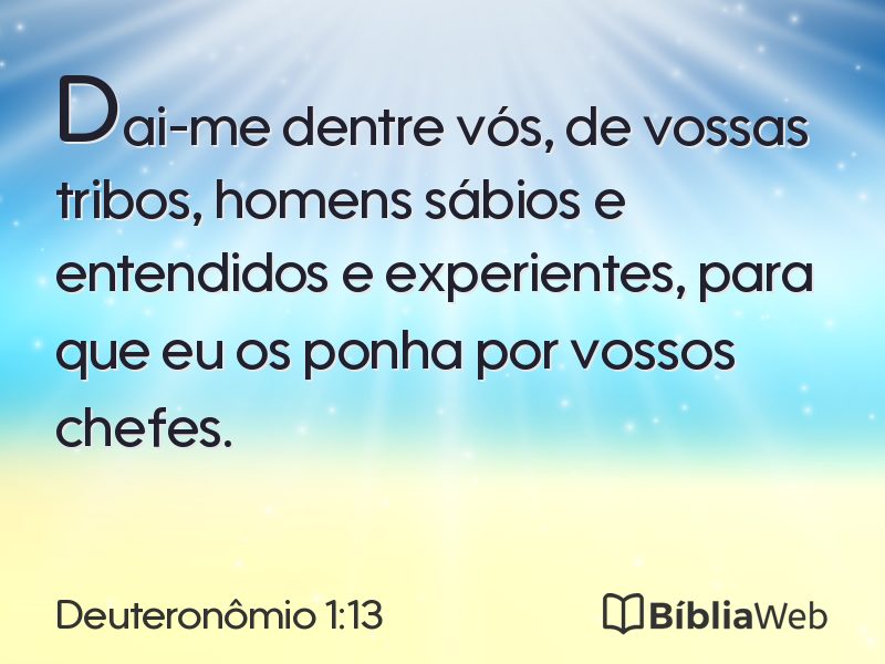 Deuteronômio 1:13 em imagem para compartilhar