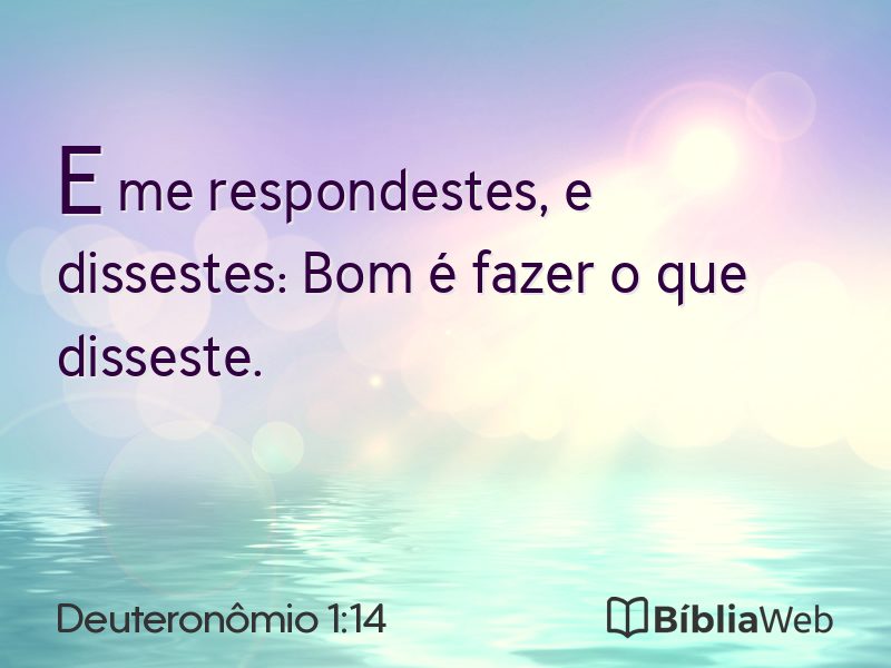 Deuteronômio 1:14 em imagem para compartilhar