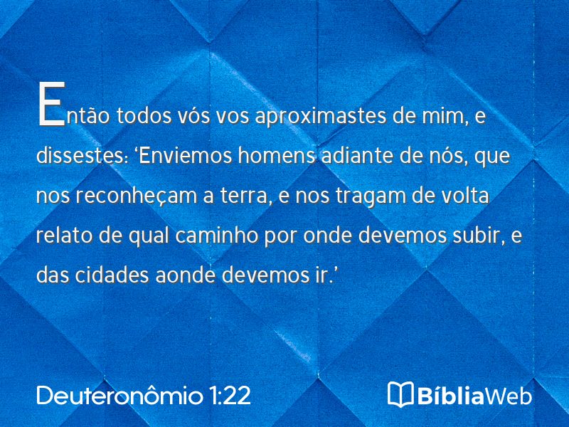 Deuteronômio 1:22 em imagem para compartilhar