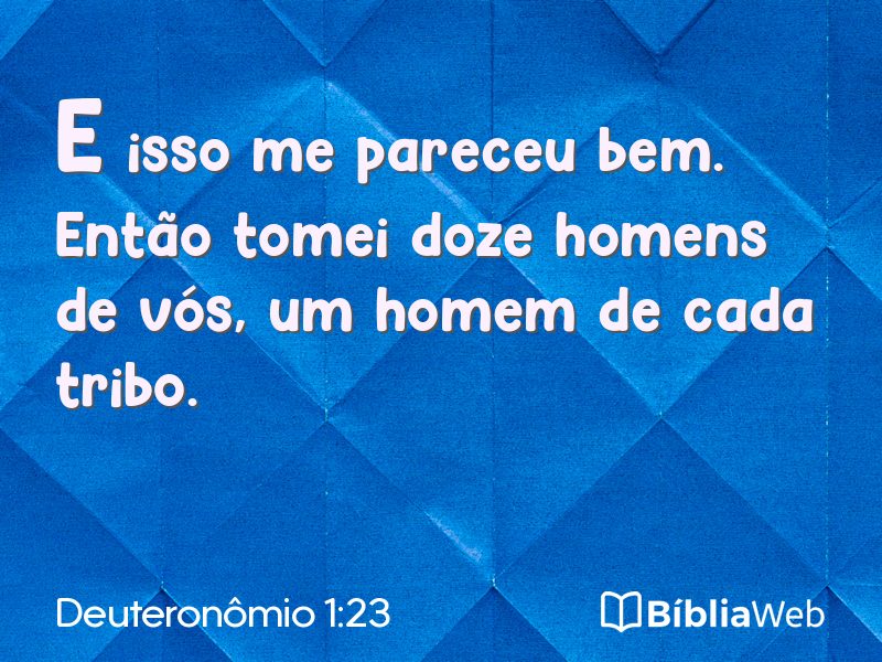 Deuteronômio 1:23 em imagem para compartilhar