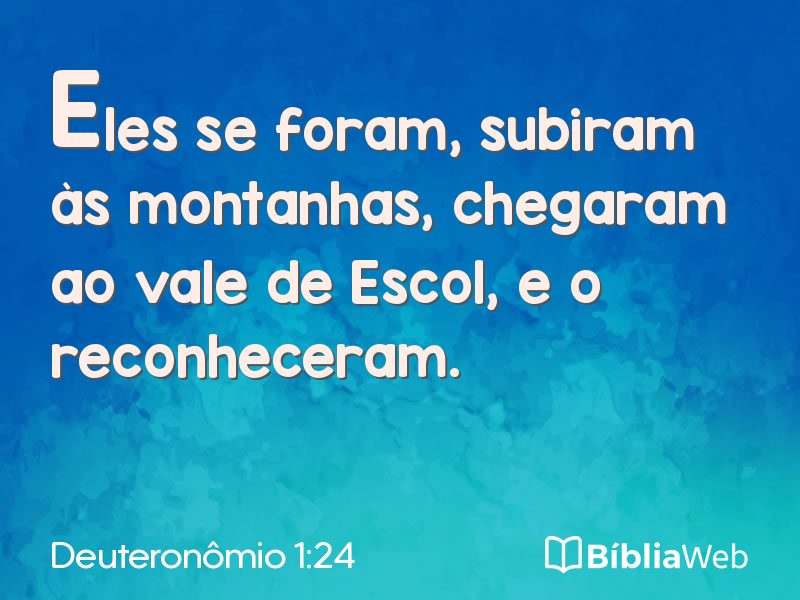 Deuteronômio 1:24 em imagem para compartilhar
