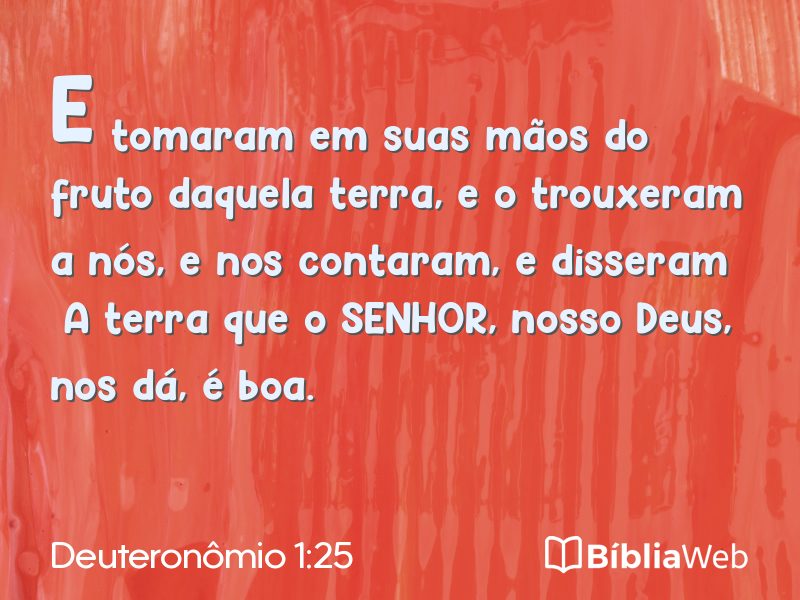 Deuteronômio 1:25 em imagem para compartilhar